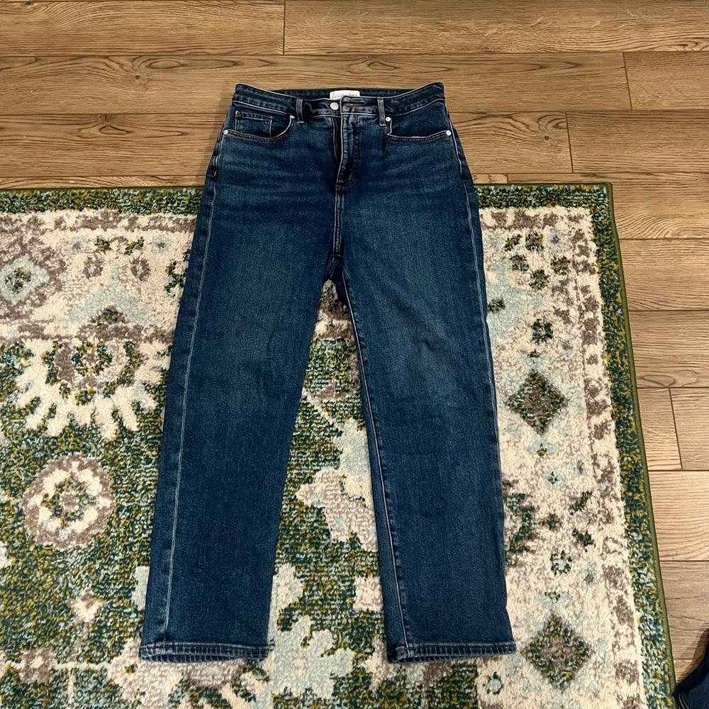 LOFT Dark Blue Straight Leg Jeans